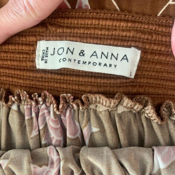 Jon & Anna Skirt Maxi Women's Large in Floral Stretch Waist Prairie Boho Western - Picture 5 of 8